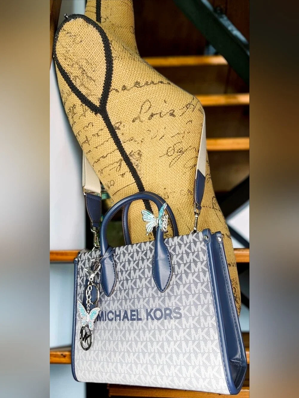 Michael Kors Mirella Small Ombré Signature Logo Crossbody Bag